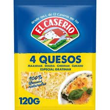 CASERIO*QUESO RALLADO 4 QUESOS 120G
