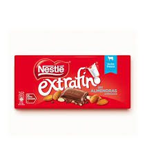 NESTLE*CHOCOLATE EXTRAFINO LECHE ALM3NDRA 123GRX22