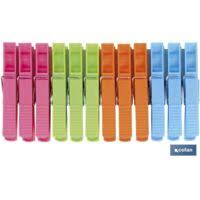 COALIMENT*PINZAS ROPA PLASTICO PAQ 2DOC 7V